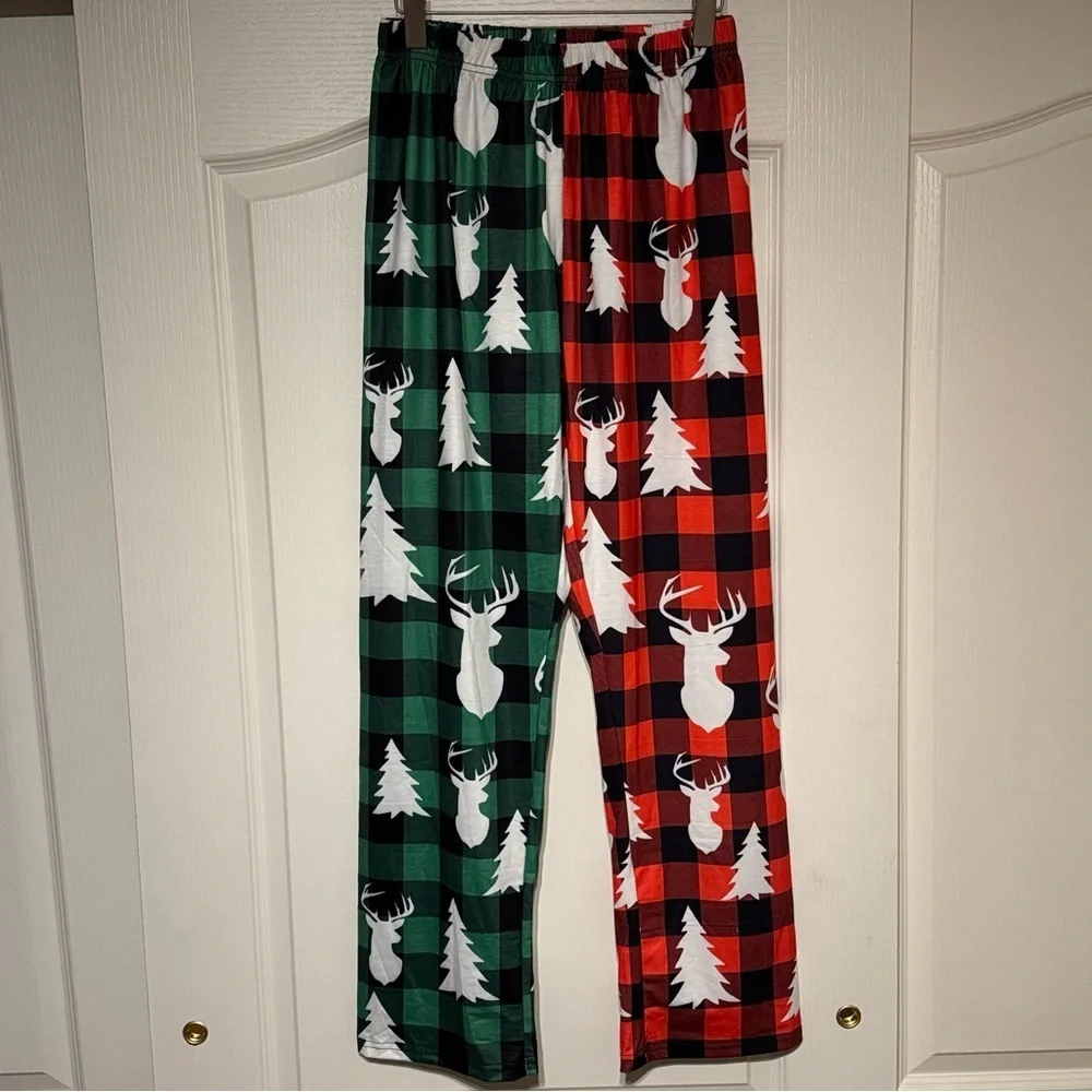 IPAJAMAS Dad Christmas Reindeer Shirt and Pants Pajama Set Great Gift Idea
